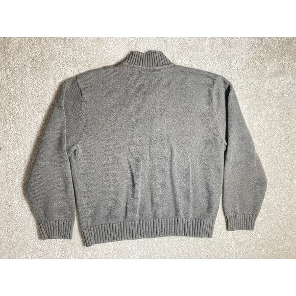 Saddlebred Mens 100% Cottom Pull Over Gray Sweater Long Sleeve 1/4 Zip Top XL - Picture 2 of 6